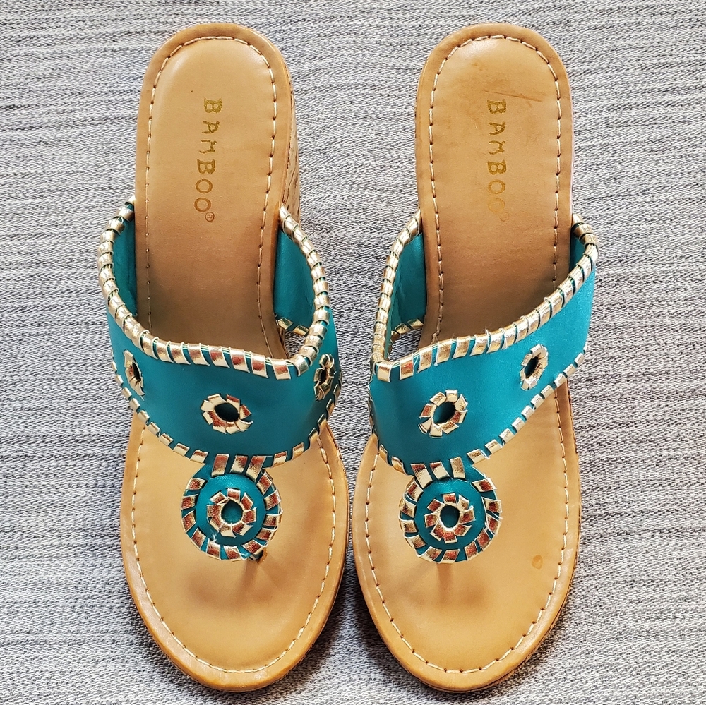 New Bamboo Wedge Sandals
